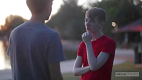 Blonde cutie enjoys his dick