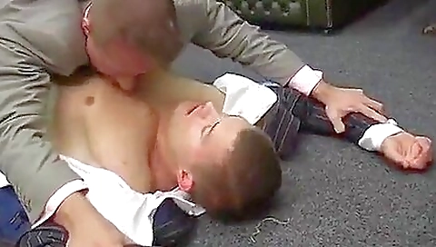 Two horny guys with huge tits get naughty